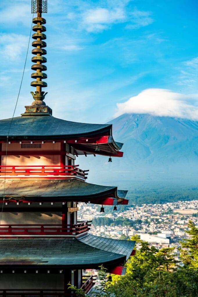 Monte Fuji in Lontananza